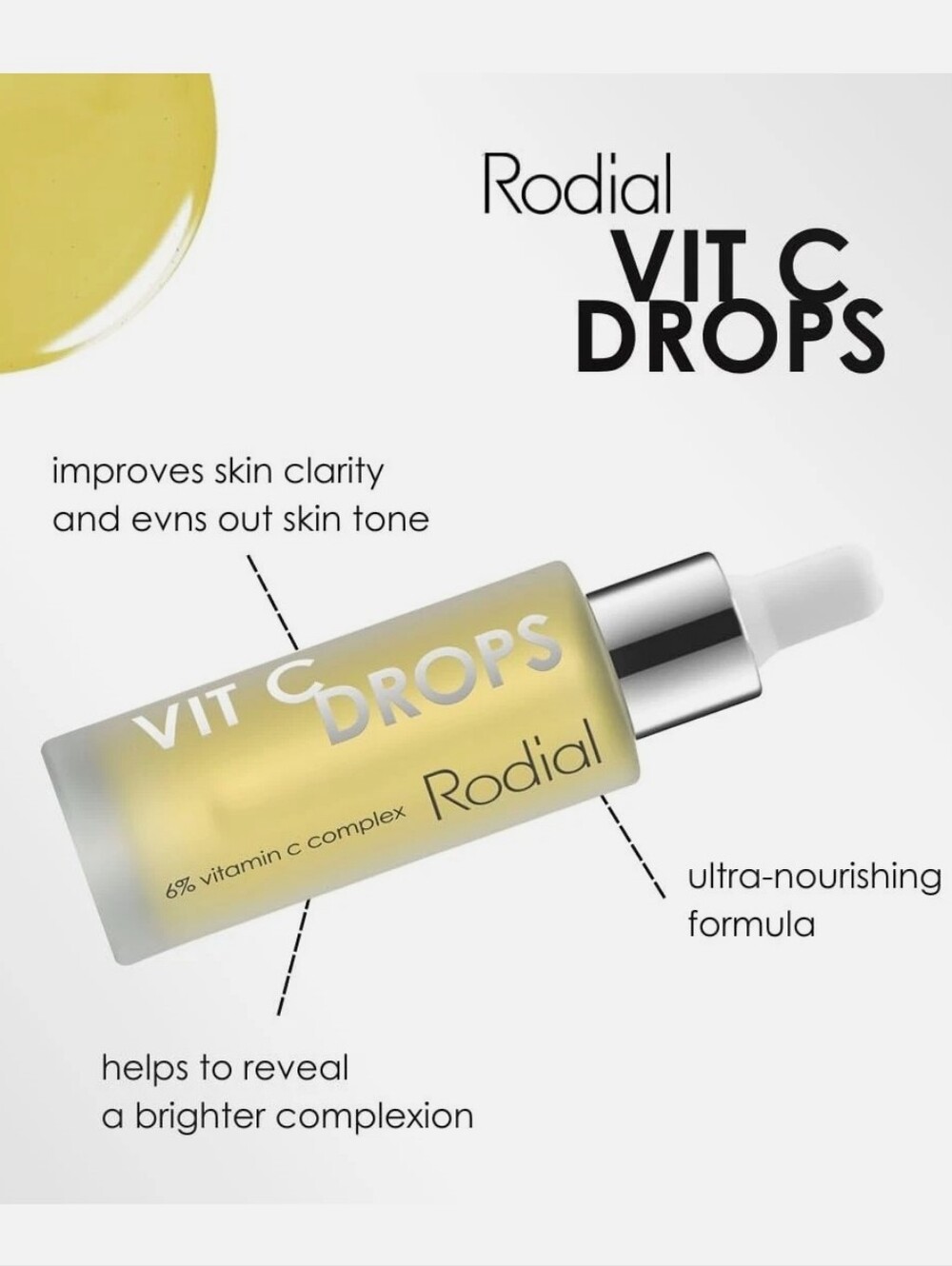 Rodial Vit C Drops Serum - Yellow & Silver